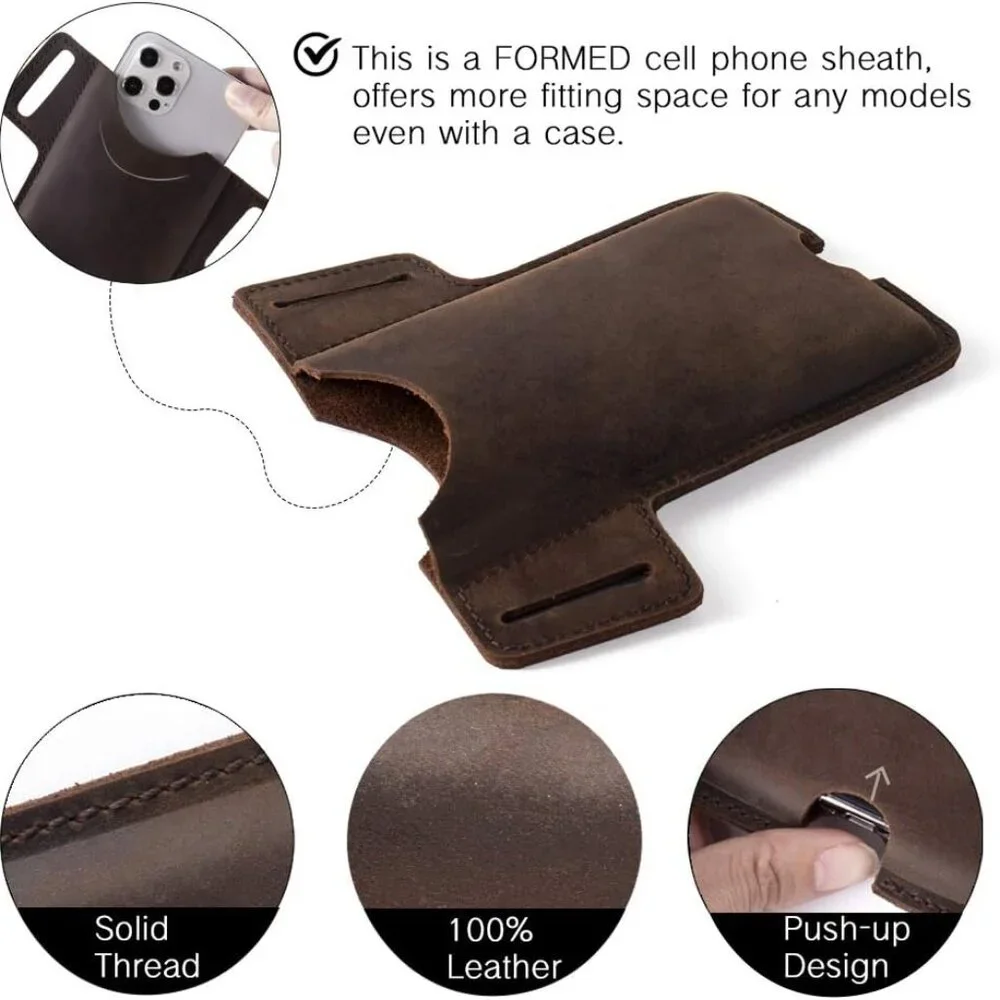 Mens Holster Waist Cellphone Loop Belt Bag Phone Pouch Wallet(1 Pack(Any Color))